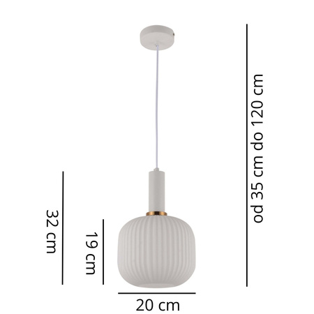 LAMPA WISZĄCA LOFT BIAŁA GATO