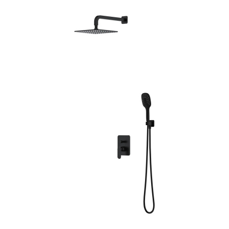 SACRAMENTO system prysznicowy podtynkowy, czarny mat