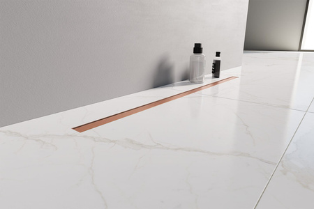 Odpływ liniowy VISIO slim COPPER SZCZOTKOWANY 600