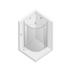 KABINA NEW KOMFORT PÓŁOKRĄGŁA U 80x80x195 CZYSTE 6mm ACTIVE SHIELD