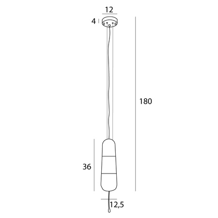 Maxlight P0588 Lampa Wisząca Mauri 1 Transparent Glass