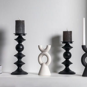 Świecznik Sutton Pillar Holder Black Small 140x140x270mm