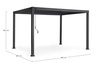 Pergola ogrodowa BIZZOTTO OCEAN 3X4 – antracytowy