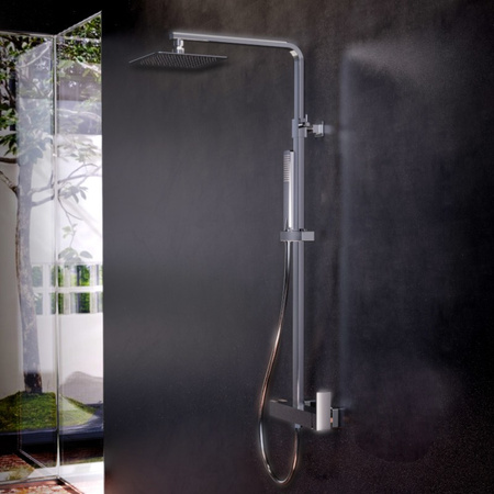 Natynkowy zestaw prysznicowy z deszczownicą Aquila Chrome