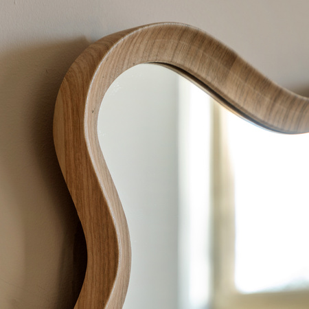 Lustro Wiggle – dębowe, 60 × 3 × 90 cm