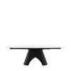 Bresso Dining Table Black 1600/2400x900x760mm