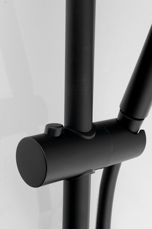 Zestaw prysznicow, uchwyt przesuwny 700mm, czarny mat