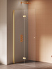 NZ2 Kabina prysznicowa NEW SOLEO GOLD BRUSHED walk-in L 70x195 szkło czyste 6mm Active Shield 2.0