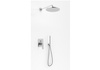 EXPERIENCE Chrom zestaw prysznicowy z deszczownicą 25cm i słuchawką