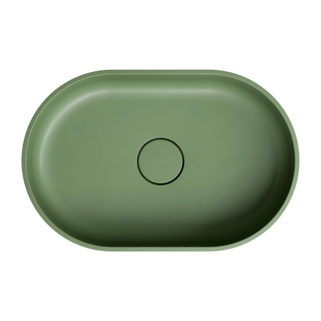 OVO M+ umywalka nablatowa, 55 x 36 cm, olive mat