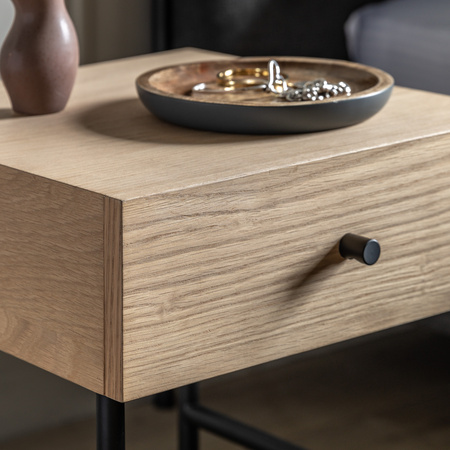 Ashdown 1 Drawer Bedside Natural 400x400x500mm