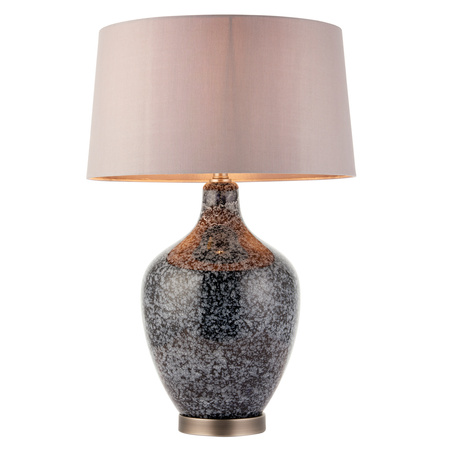 Lampa stołowa Ilsa – czarna / szara, 21,5 × 21,5 × 59 cm