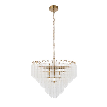 Toulouse 12 Pendant Light Clear Ribbed Glass