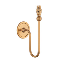 Santiago 1 Wall Light Fitting Brushed Aged Brass