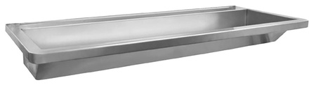 Komora gospodarcza ścienna 1200x130x450mm, stal nierdzewna mat