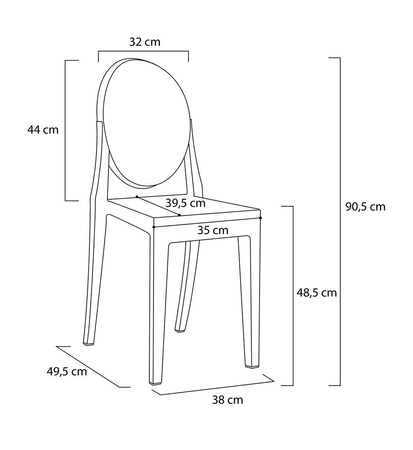 Krzesło VICTORIA transparentne - poliwęglan