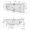 ANDRA R wanna z hydromasażem, 170x90x45cm, Active Hydro-Air, chrom