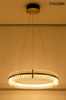 MOOSEE lampa wisząca SATURNUS 70 złota - LED, kryształ, stal szczotkowana