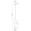 Lampa wisząca KUBBE średnia R
