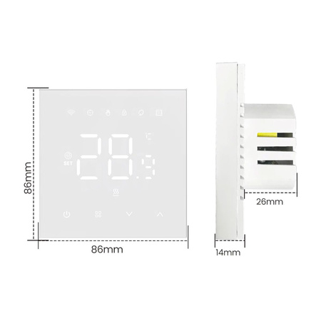Termostat NAVIN WT410 BH-3A Wi-Fi do kotłów gazowych, biały