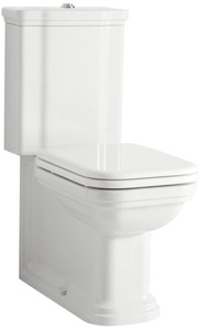 WALDORF kompakt WC, odpływ poziomy/pionowy, biały-chrom