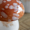 Confetti Glass Mushrooms Set of 2 Burnt Orange