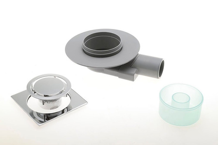 TIRANA Kratka odpływowa 100x100mm, DN50, chrom