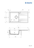 Zlewozmywak granitowy 1-komorowy z ociekaczem