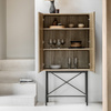 Panelled 2 Door Cocktail Cabinet 850x400x1600mm
