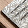 Leaf ZigZag Ecru Placemat and Coaster Set