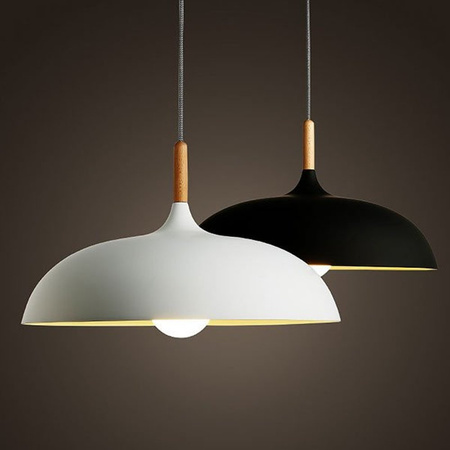 Lampa wisząca SAUCER 45 cm -  biała minimalistyczna oprawa do wnętrz nowoczesnych