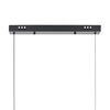 Lampa wisząca BLAKE 140 cm  - LED, czarna, podłużna z sześcioma dymionymi kloszami