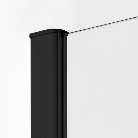 KABINA NEW KOMFORT BLACK PÓŁOKRĄGŁA U 80x80x195 CZYSTE 6mm ACTIVE SHIELD