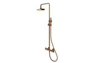 Axel Brushed Copper Zestaw prysznicowy z bateria termostatyczną