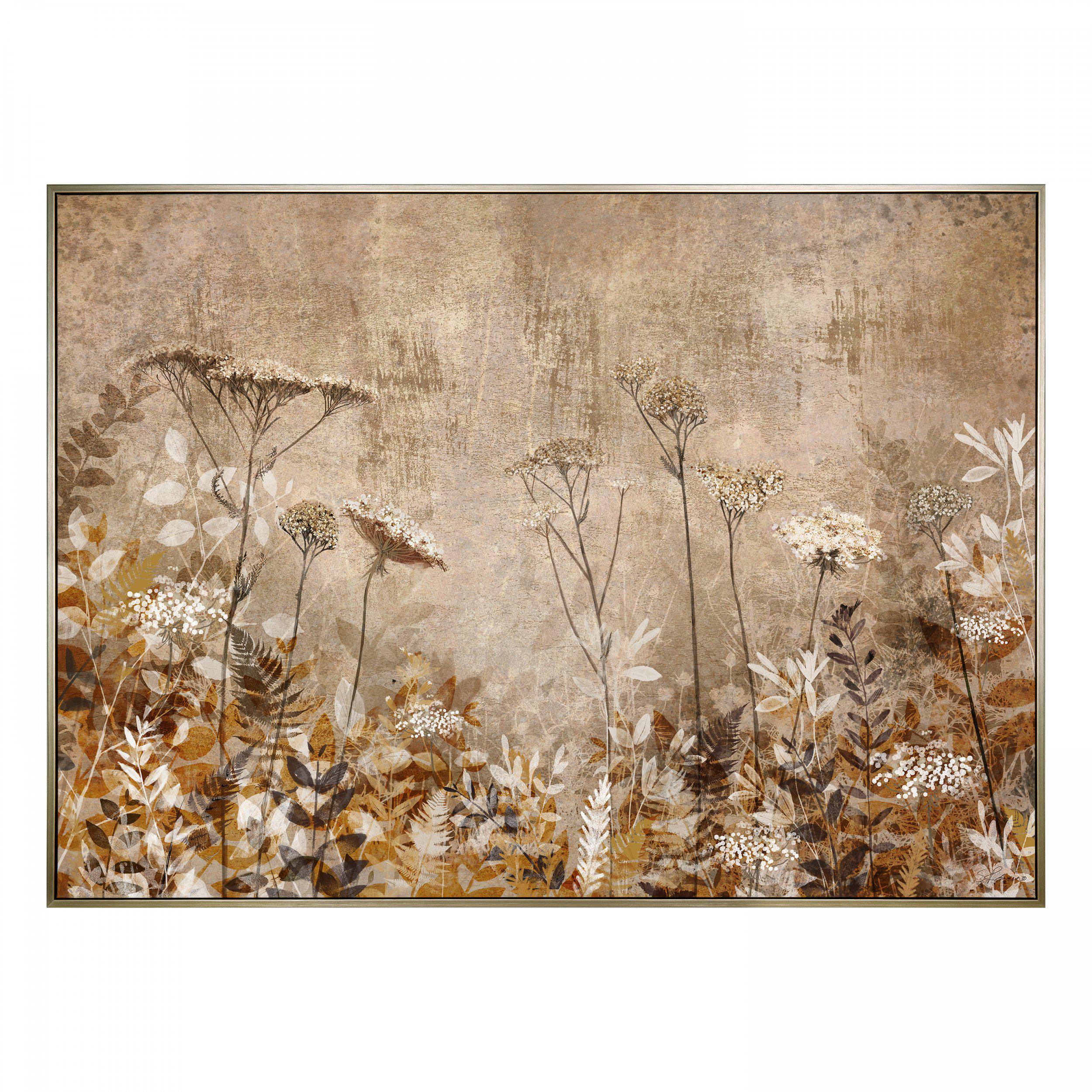 Obraz w ramie „Radiance” – brązowy / złoty, 123 × 3 × 89 cm