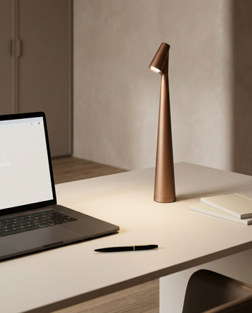 Lampka biurkowa / ogrodowa SHP SLIM       brązowa