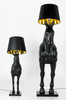 MOOSEE lampa podłogowa KOŃ HORSE STAND    S czarna - włókno szklane