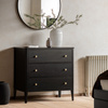 Acton 3 Drawer Chest Black 870x450x870mm