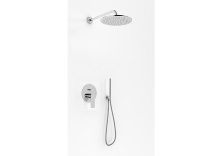 PROXIMA Chrom zestaw prysznicowy z deszczownicą 35cm i słuchawką