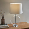 Lampa stołowa Gideon – przezroczysty / nikiel, 35 × 35 × 59,5 cm