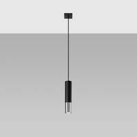 Lampa wisząca LOOPEZ 1 czarny/chrom
