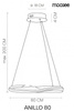 MOOSEE lampa wisząca ANILLO 80 czarny chrom