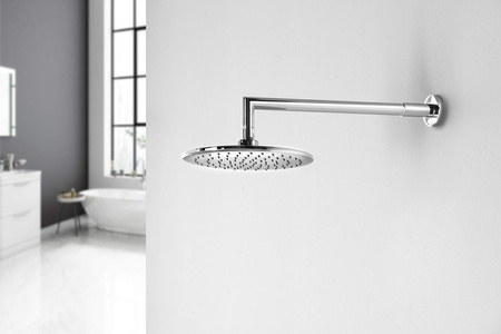 Ramię prysznicowe okrągłe, 380mm, mosiądz/chrom