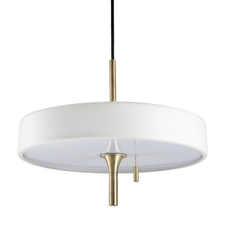 Lampa wisząca ARTDECO 35 cm - biało - złota do salonu