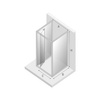 KABINA ALTA PROSTOKĄTNA PRZYŚCIENNA U 90x80x195 CZYSTE 6mm ACTIVE SHIELD