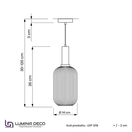 LAMPA WISZĄCA LOFT BIAŁA RICO