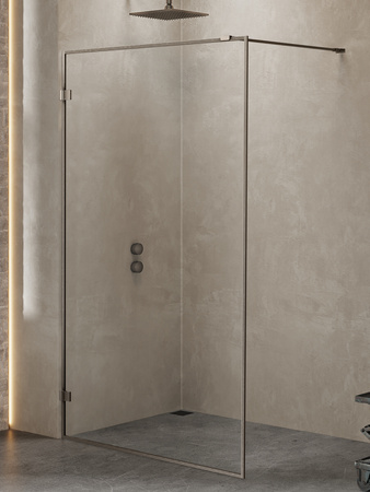 KABINA AVEXA GUNMETAL BRUSHED WALK-IN  60x200 CZYSTE 6mm ACTIVE SHIELD