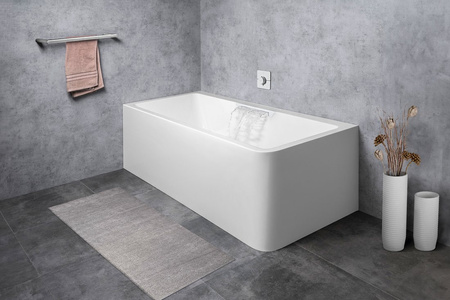 CASCATA L MONOLITH wanna prostokątna 180x80x60cm, kaskada biała