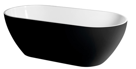 REDUTA wanna wolnostojąca 171x81x46cm, kompozyt, czarny/biały