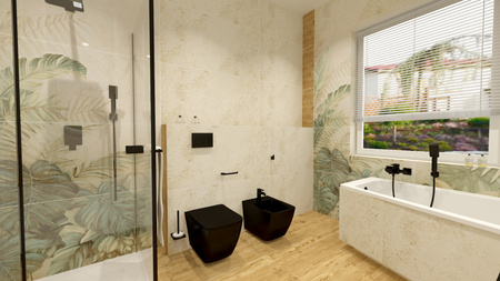 Zestaw DAVOS Miska z Deską WC Slim W/O podwiesz. 52 cm Czarny Mat